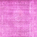 Square Persian Pink Traditional Rug, tr3443pnk