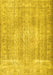 Machine Washable Persian Yellow Traditional Rug, wshtr3443yw