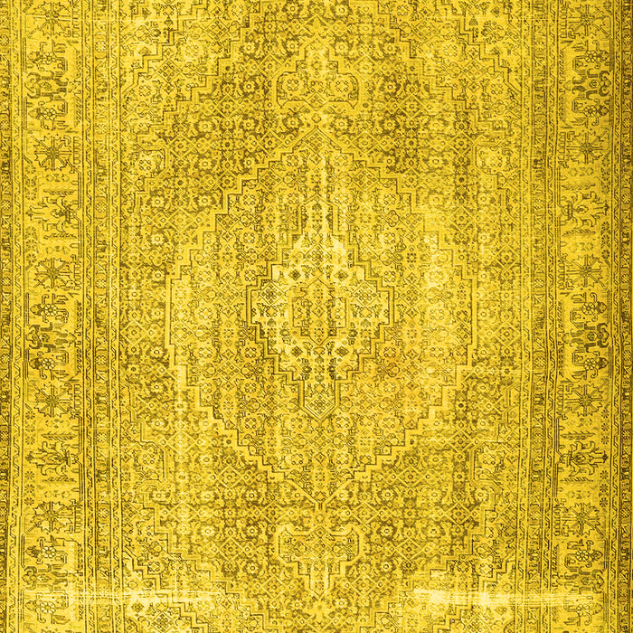 Machine Washable Persian Yellow Traditional Rug, wshtr3443yw