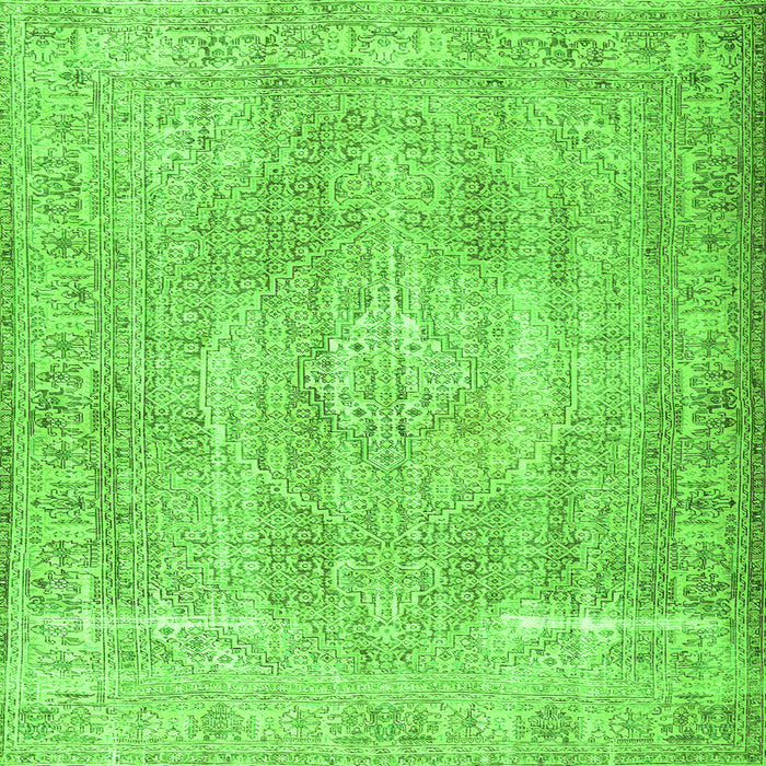 Serging Thickness of Persian Green Traditional Rug, tr3443grn