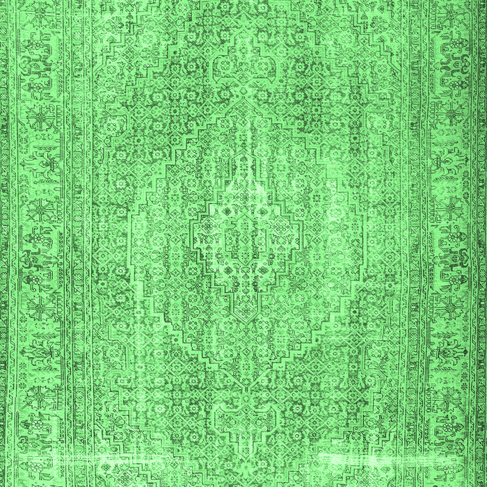 Machine Washable Persian Emerald Green Traditional Area Rugs, wshtr3443emgrn