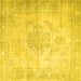 Square Persian Yellow Traditional Rug, tr3444yw