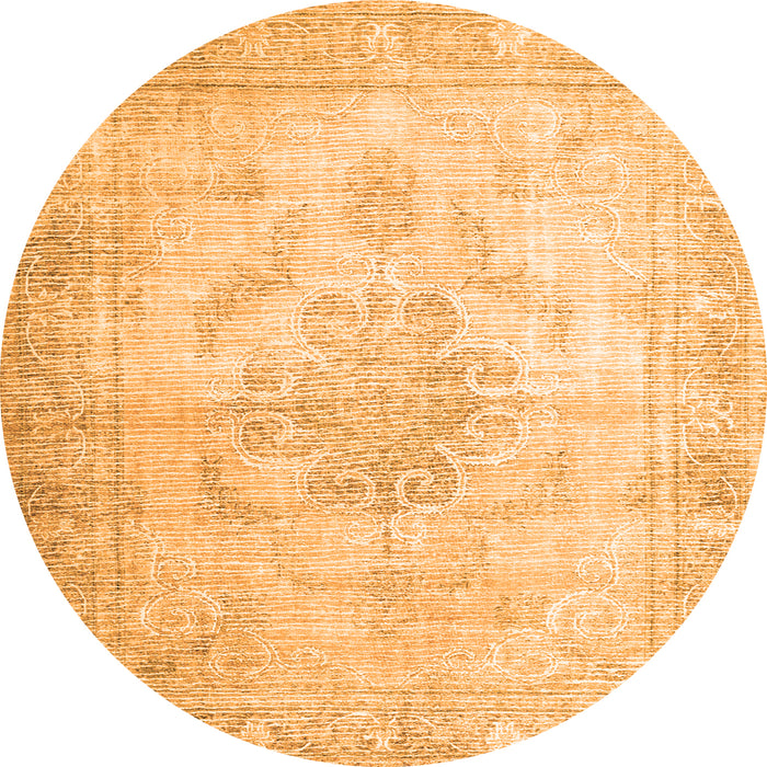 Machine Washable Persian Orange Traditional Area Rugs, wshtr3444org