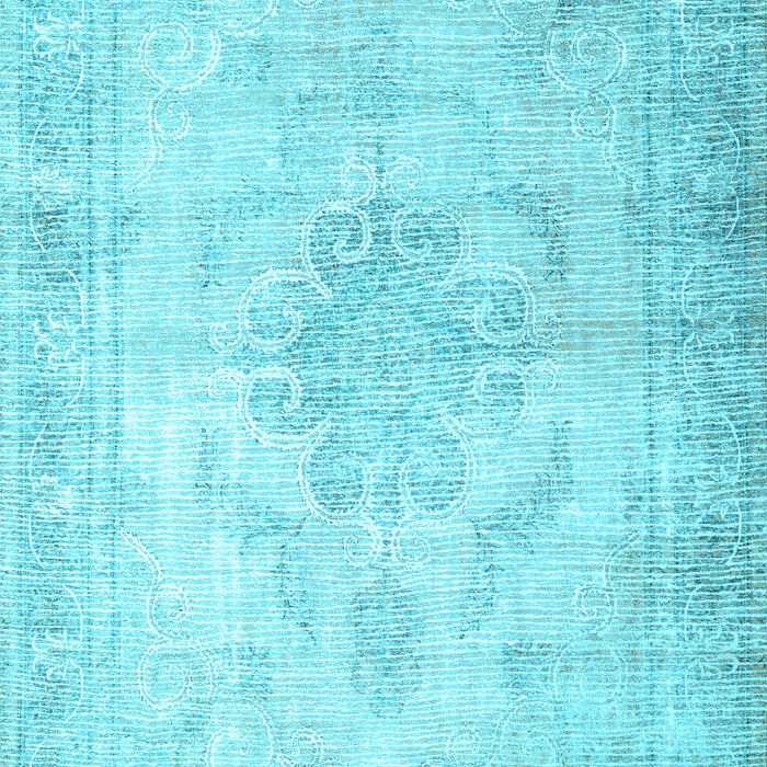 Machine Washable Persian Light Blue Traditional Rug, wshtr3444lblu
