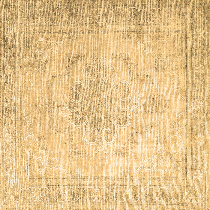 Square Persian Brown Traditional Rug, tr3444brn
