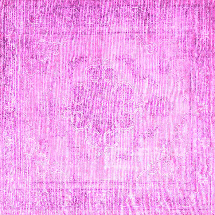 Square Machine Washable Persian Pink Traditional Rug, wshtr3444pnk