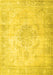 Machine Washable Persian Yellow Traditional Rug, wshtr3444yw