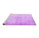 Sideview of Machine Washable Persian Purple Traditional Area Rugs, wshtr3444pur