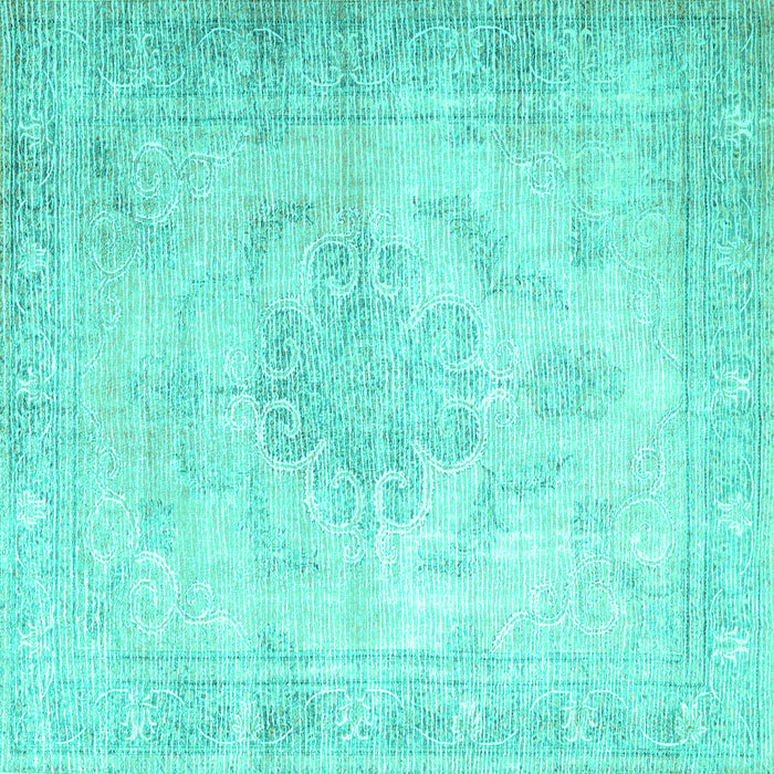 Square Persian Turquoise Traditional Rug, tr3444turq