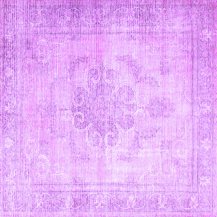 Square Machine Washable Persian Purple Traditional Area Rugs, wshtr3444pur