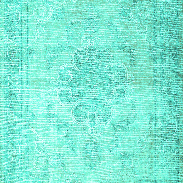 Machine Washable Persian Turquoise Traditional Area Rugs, wshtr3444turq