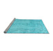 Sideview of Machine Washable Persian Light Blue Traditional Rug, wshtr3445lblu