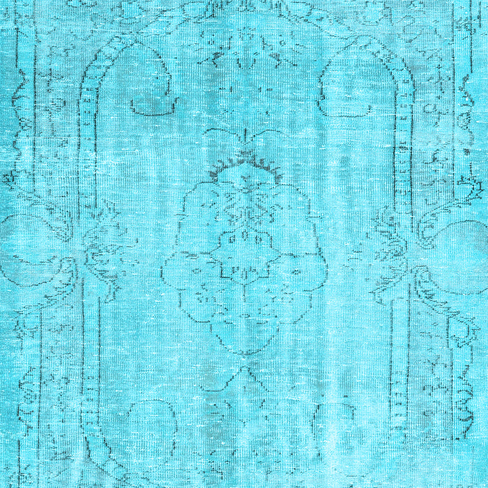 Machine Washable Persian Light Blue Traditional Rug, wshtr3445lblu