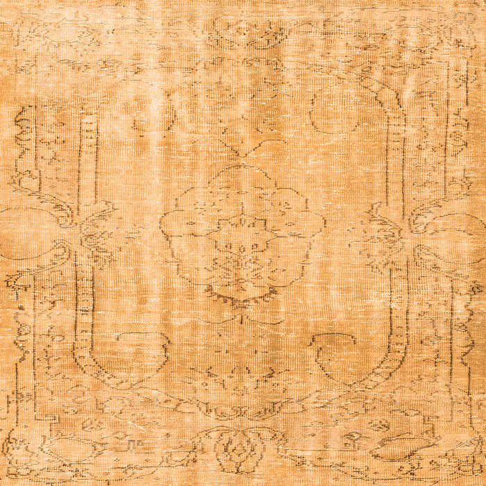 Serging Thickness of Persian Orange Traditional Rug, tr3445org