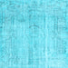 Square Persian Light Blue Traditional Rug, tr3445lblu