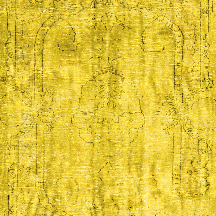 Machine Washable Persian Yellow Traditional Rug, wshtr3445yw