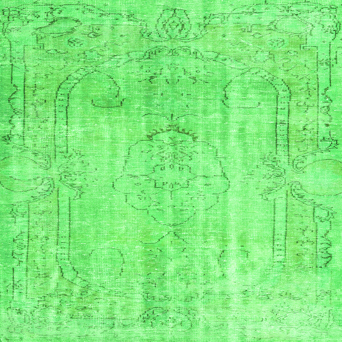 Serging Thickness of Persian Green Traditional Rug, tr3445grn