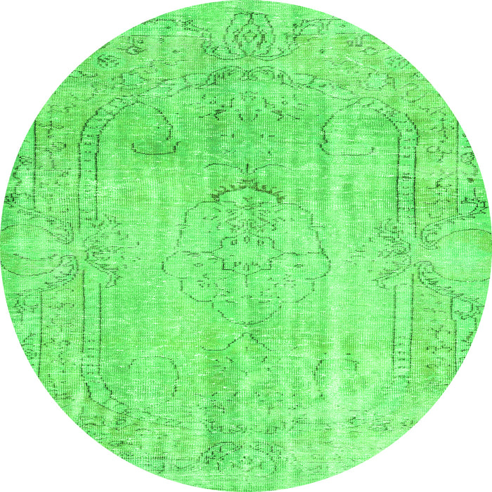Square Persian Green Traditional Rug, tr3445grn