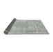 Sideview of Traditional Gunmetal Gray Persian Rug, tr3446