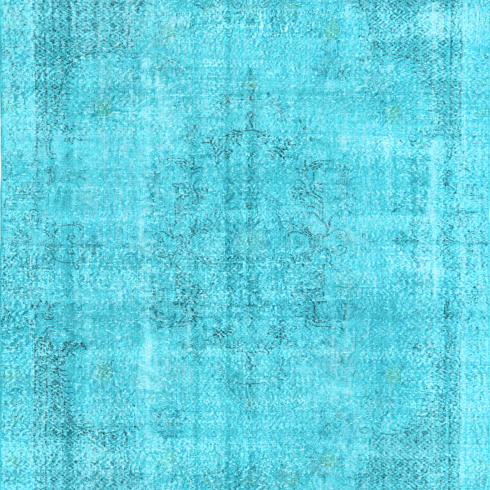 Machine Washable Persian Light Blue Traditional Rug, wshtr3446lblu