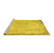 Sideview of Machine Washable Persian Yellow Traditional Rug, wshtr3447yw