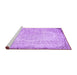 Sideview of Machine Washable Persian Purple Traditional Area Rugs, wshtr3447pur