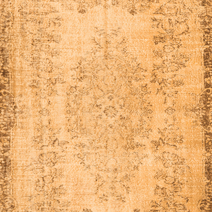 Serging Thickness of Machine Washable Persian Orange Traditional Area Rugs, wshtr3447org