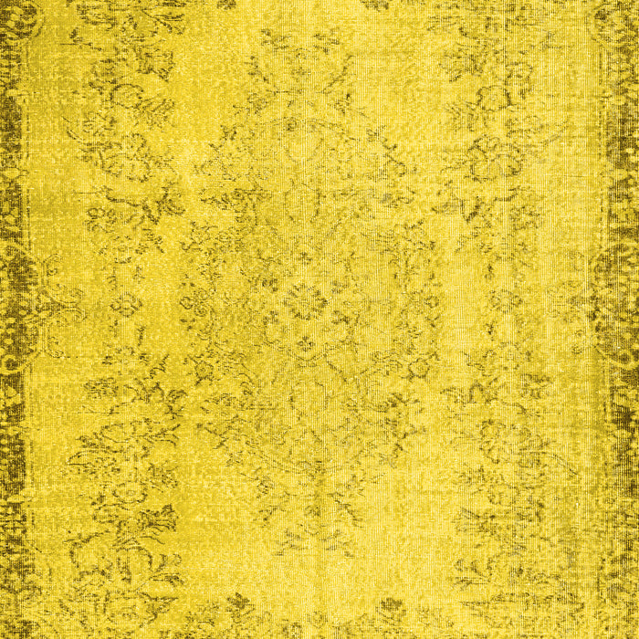 Machine Washable Persian Yellow Traditional Rug, wshtr3447yw