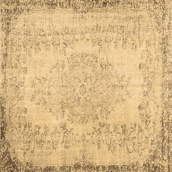 Square Machine Washable Persian Brown Traditional Rug, wshtr3447brn