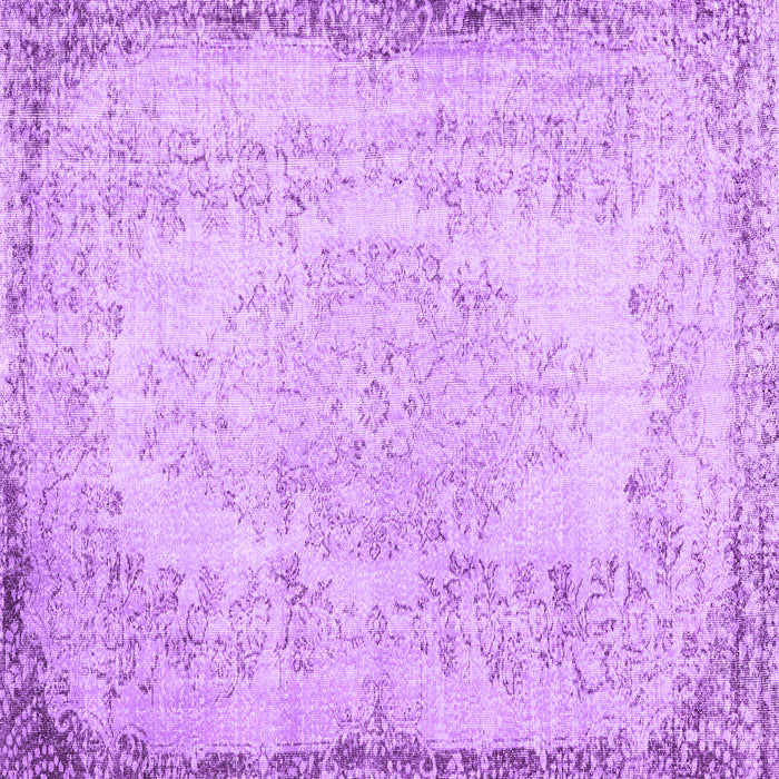 Square Machine Washable Persian Purple Traditional Area Rugs, wshtr3447pur