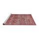 Sideview of Machine Washable Traditional Cherry Red Rug, wshtr3448