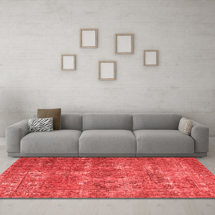 Bohemian Red Washable Rugs