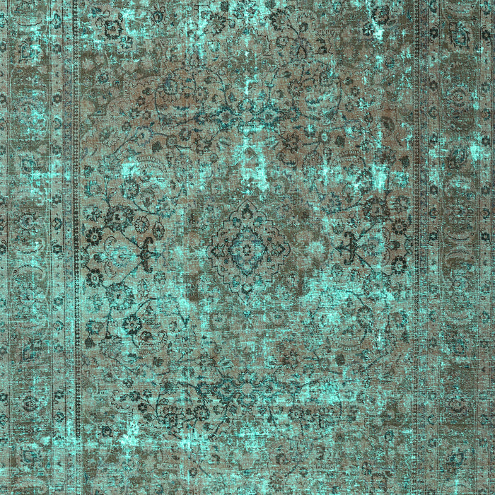 Machine Washable Persian Turquoise Bohemian Area Rugs, wshtr3448turq