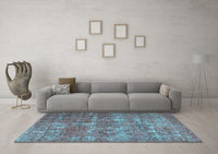 Machine Washable Persian Light Blue Bohemian Rug, wshtr3448lblu