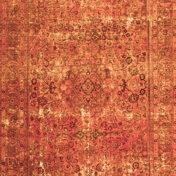 Serging Thickness of Machine Washable Persian Orange Bohemian Area Rugs, wshtr3448org