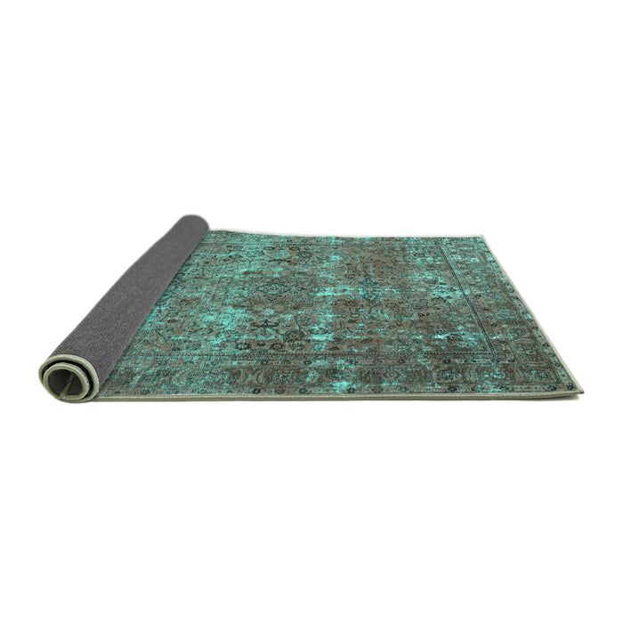 Sideview of Persian Turquoise Bohemian Rug, tr3448turq