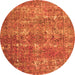 Square Persian Orange Bohemian Rug, tr3448org