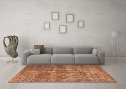 Machine Washable Persian Brown Bohemian Rug in a Living Room,, wshtr3448brn