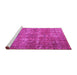 Sideview of Machine Washable Persian Pink Bohemian Rug, wshtr3448pnk
