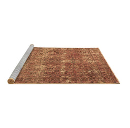 Sideview of Machine Washable Persian Brown Bohemian Rug, wshtr3448brn