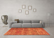 Machine Washable Persian Orange Bohemian Area Rugs in a Living Room, wshtr3448org