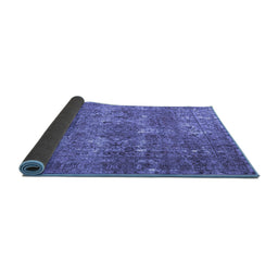 Sideview of Persian Blue Bohemian Rug, tr3448blu