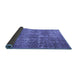 Sideview of Persian Blue Bohemian Rug, tr3448blu