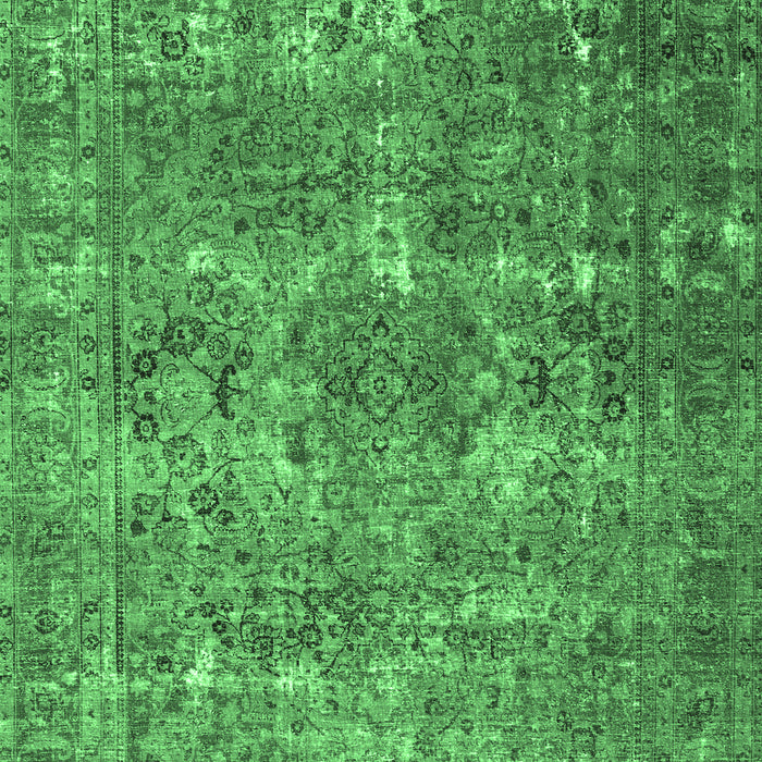 Machine Washable Persian Emerald Green Bohemian Area Rugs, wshtr3448emgrn
