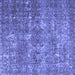 Square Persian Blue Bohemian Rug, tr3448blu