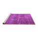 Sideview of Machine Washable Persian Purple Bohemian Area Rugs, wshtr3448pur