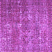 Square Machine Washable Persian Purple Bohemian Area Rugs, wshtr3448pur
