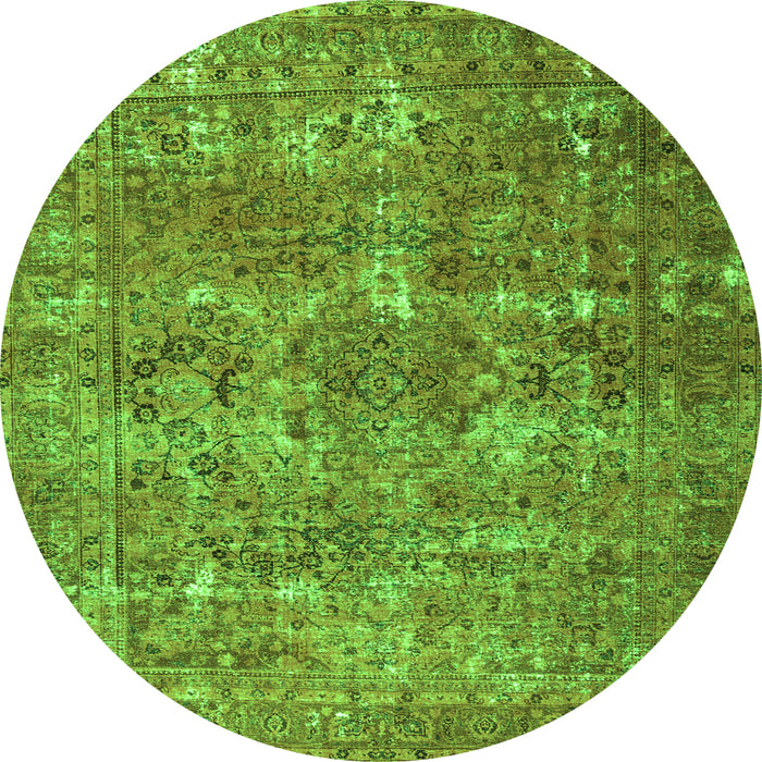 Square Persian Green Bohemian Rug, tr3448grn