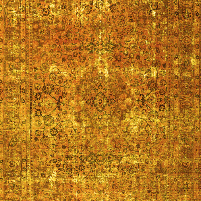 Machine Washable Persian Yellow Bohemian Rug, wshtr3448yw