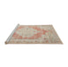 Sideview of Machine Washable Traditional Light Copper Gold Rug, wshtr3449